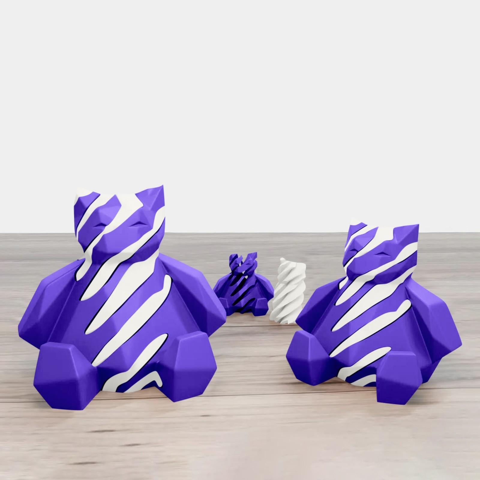 

3D-печатная игрушка для декомпрессии, вращающаяся спиральная проникающая скульптура для снятия стресса и беспокойства One Size фиолетовый