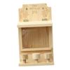 Wooden Squirrel Feeder Hanging Pet Food Dispenser Bird Raising Tool Hamster Feeding Box  Courtyard