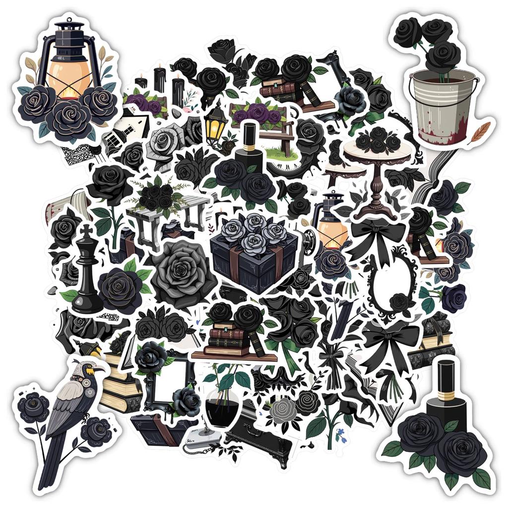 35pcs Vintage Monochrome Stickers Minimalist Victorian Stationery Stickers Victorian Stickers For Notebook Luggage Mobile Phone
