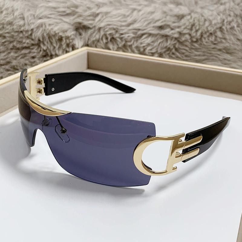 New Unisex Frameless Y2k Fashion Sunglasses With Uv400 Protection For Trendy Streetwear StyleA