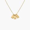 Minimalist Initial Square Pendant Titanium Steel Necklace for Women