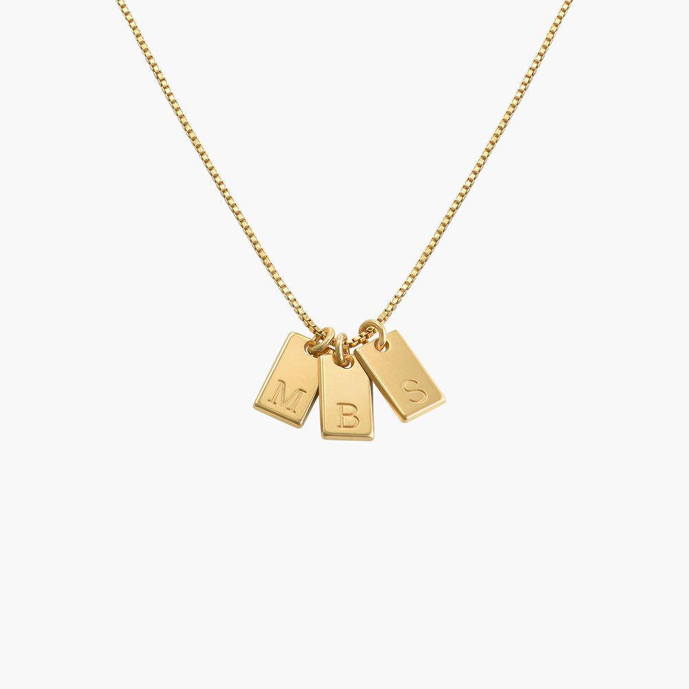 Minimalist Initial Square Pendant Titanium Steel Necklace for Women
