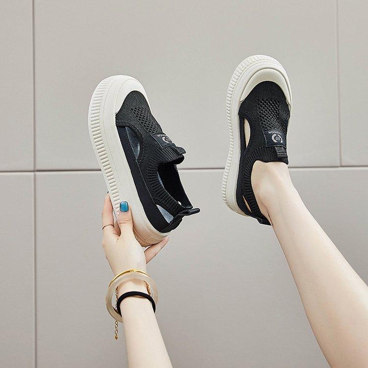 

Сандалии с толстой подошвой, женские летние, полые, дышащие, нишевые, повседневные, на одну ногу, со стременами, кексы, спортивная обувь для досок, женская, прилив 40 чёрный