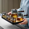 Side Handle Wooden Handle Glass Teapot Steaming and Boiling Dual-use Japanese-style Kettle High Borosilicate Gongfu Tea Set