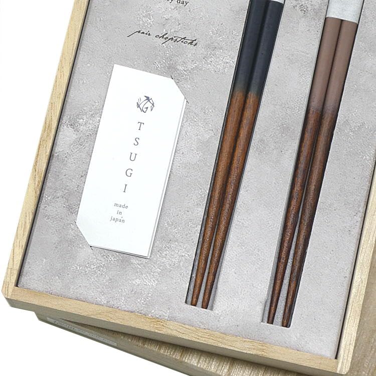 Pair of Couple Wedding Made In Dishwasher TSUGI Gift Chopsticks Classy Gift Chopsticks, Gift, Anniversary, Wakasa-lacquered, Japan, Safe, (next)