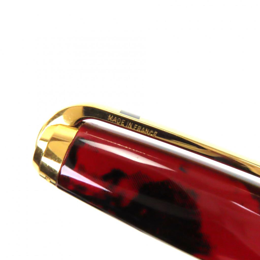 Great Dupont fountain pen Olympio genuine lacquer Red Marble 18K mens Used