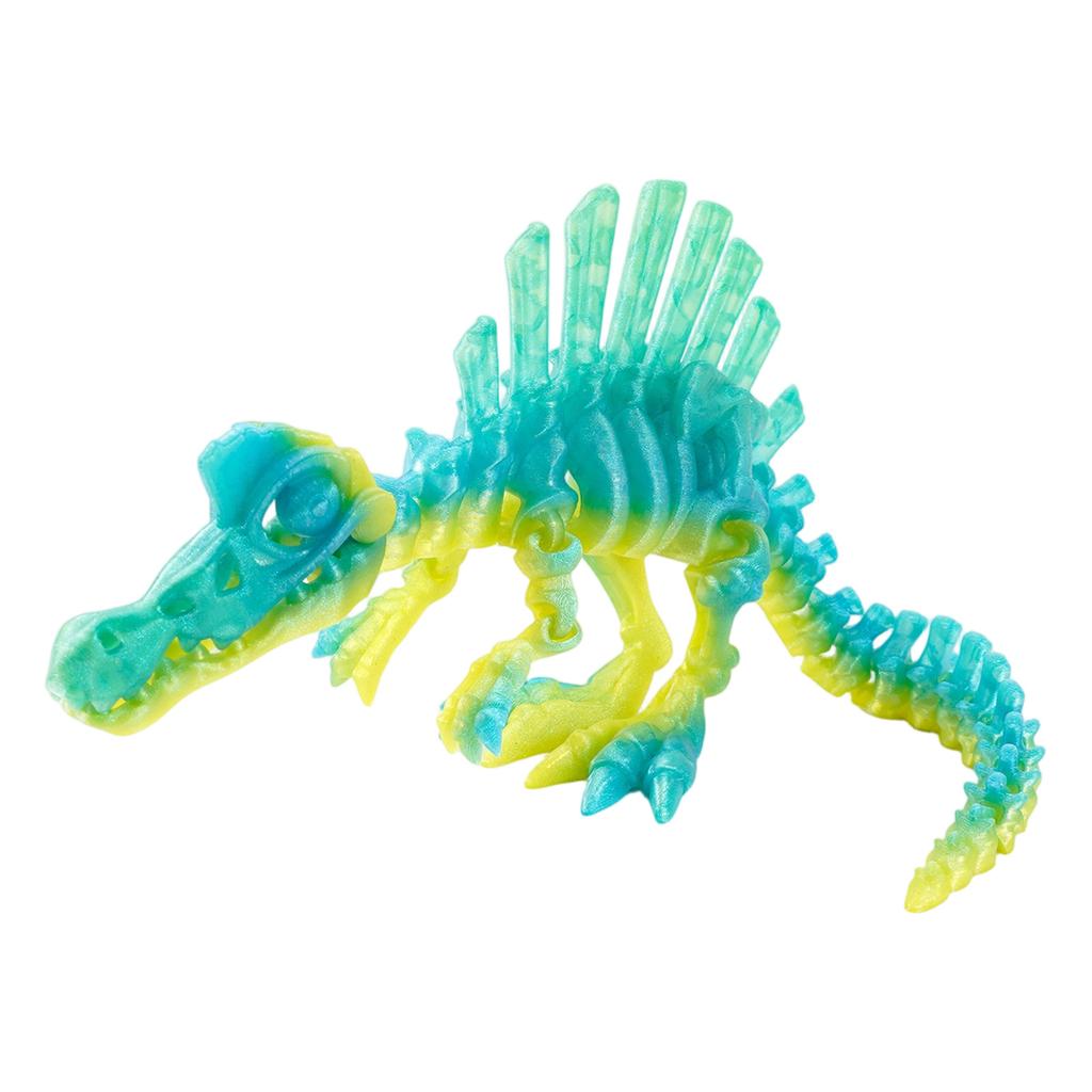 3D Printed Spinosaurus Dinosaur Skeleton Model Educational Puzzle Toy for Assembly and Display Suitable for Science and Learning Projects