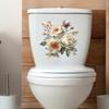 Retro Flower Cluster Bathroom Toilet Decoration and Beautification Sticker