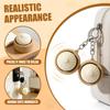 Mini Steamed Bun Stress Relief Keychain Soft Slow Rebound Kneading Decompression Bun Clicker Keychain With Keyring Office Decompressing