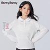 BARRY BANNY Girls' Peter Pan Collar Long Sleeve Base Layer T-Shirt