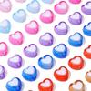 30Pcs Acrylic Heart Shape Beads Loose Spacer Beads for Jewelry Making DIY Bracelets Necklace