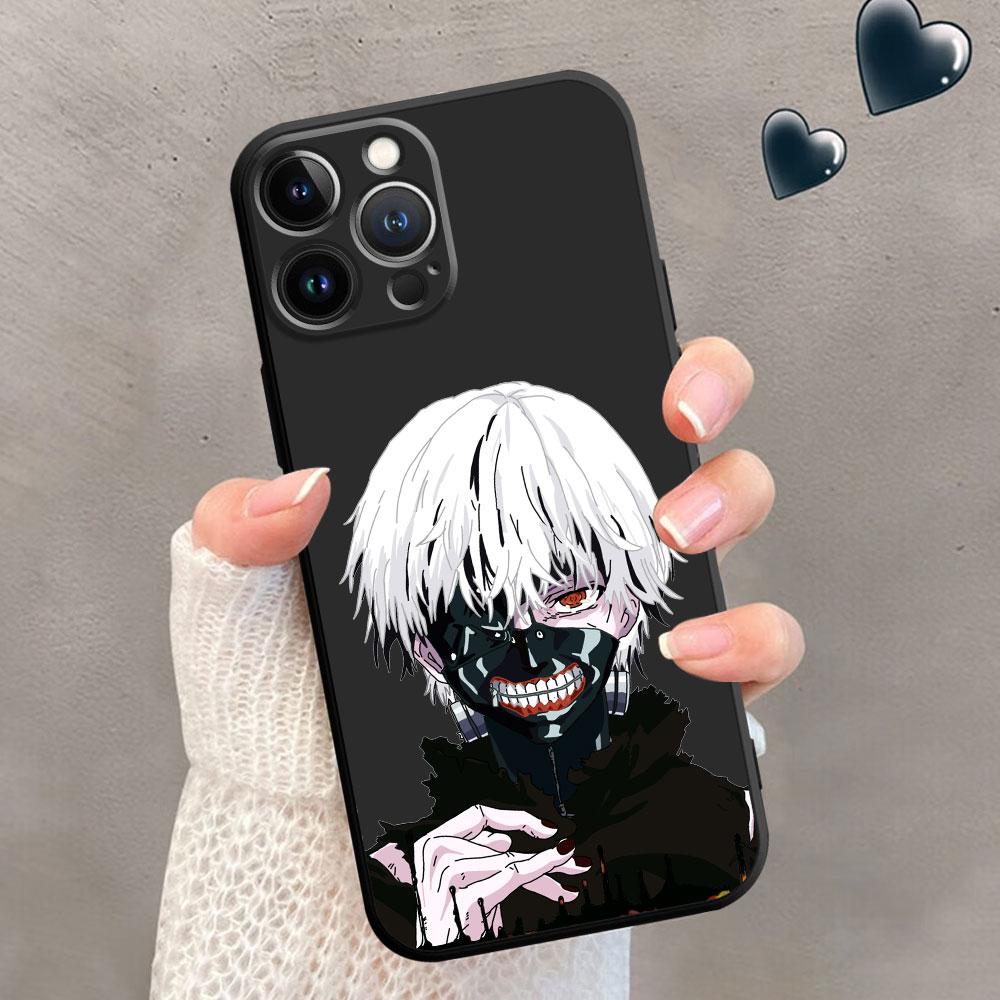 Japanisches Anime Tokyo Ghoul Japan Hülle für iPhone XR XS X 7 8 6S 13 Mini SE 14 Plus 12 11 Pro Max Stoßfeste TPU Weiche Hüllen