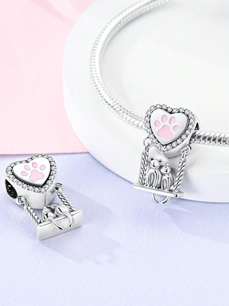 Charms Plata Niedlicher Kleiner Dinosaurier Erdbeerperlen Charm Kupferbeschichtet Passend für Charms Originalarmband Zum Schmuckherstellen DIY Charm