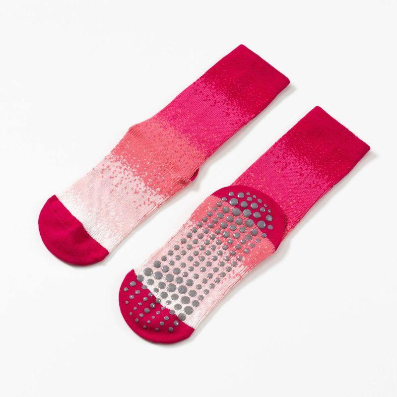 

Fine Piano Yoga Socks Non-Slip Professional Women Pilates Special Socks Spring and Summer Gradient Color Dopamine Fitness Sports Socks Rose powder