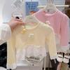 Girls' Stylish Lace Patchwork Top & Yamamoto Pants Set - Spring/Autumn 2025 Trend