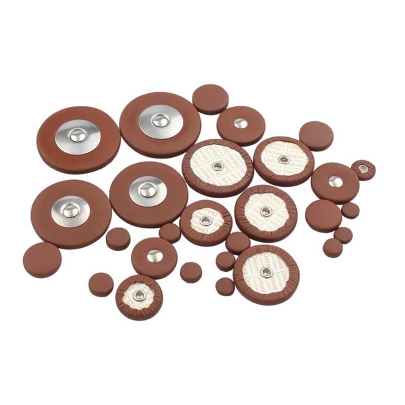 Saxophone Leathers Pads Button Leathers Pads Replacement Sax Leathers Cushion