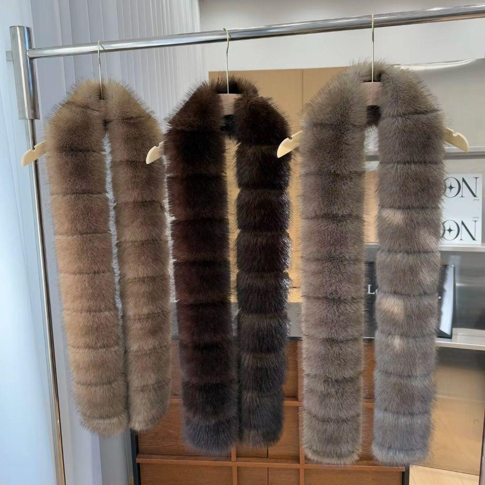Thick Fluffy Scarf Imitation Mink Fur Winter Plush Scarf Shawl Wrap Holiday Gifting