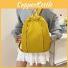 Solid Fashion Color Large Capacity Backpack Surface Inner Pocket School Travel
