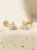 Minimal Piercing 14K Internal Triangular Cubic Labret Piercing