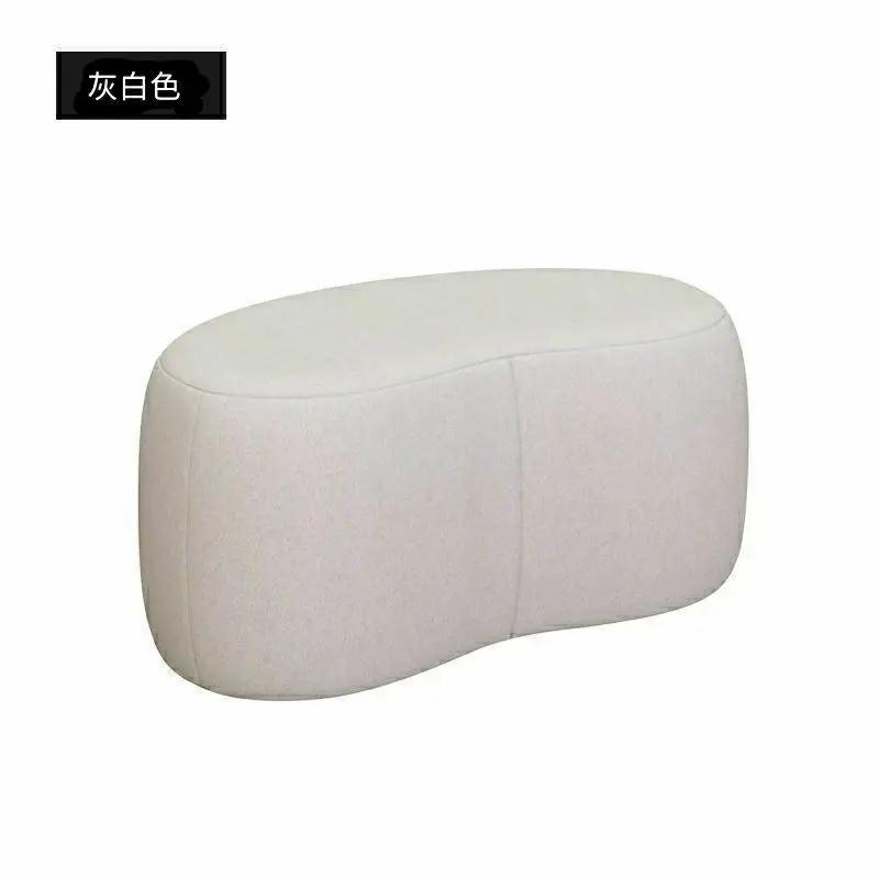 Ottoman Fashion Curved Seat Cushion Dressing Makeup Shoe Stool Pouf Soft Fleece Bench Adutls Baby Kids Gift Home Decor Furniture
