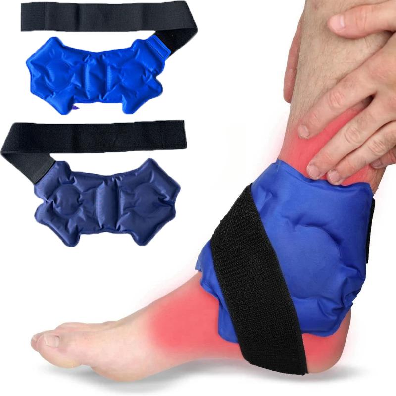 Ankle Brace Ice Pack Wrap For Injuires Hot Cold Therapy Reusable Gel Cold Pack Ankle Support For Pain Relief Sprains