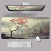 Chinese Ink Lotus Painting Desk Mat Waterproof Nonslip Office Mouse Pad