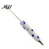 Decorative Pens for Beads Glitter Beadable Ballpoint Pen, Sparkly Rhinestone Star Moon Beaded Plastic Fun DIY Stationery Supplies Handmade Gel Ink Pen
