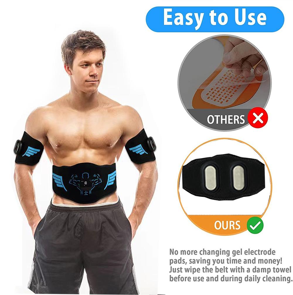 EMS Abdominal Toning Belt Muscle Stimulator Calories Display Abs Trainer Muscle Toner Body Shaping Massager Fat Burn Lose Weight