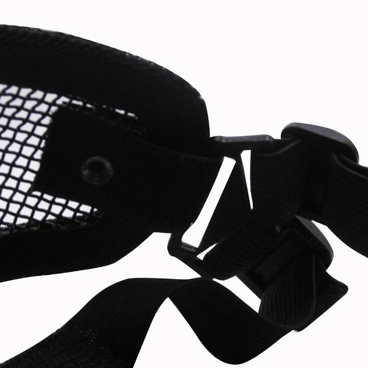 V1 Double Band Outdoor Half Face Steel Mesh Wargame Protective Mask