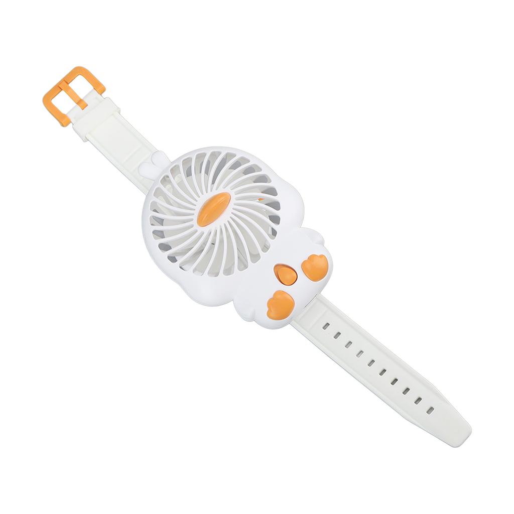 Fan Watch with Comfortable Strap USB Rechargeable Cute   Shape Wrist Watch Fan for Kids Indoor Outdoor Use