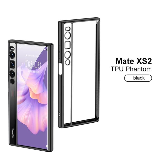 

Прозрачный чехол из ТПУ для Huawei Mate Xs2 Xs 2 5g, мягкий силиконовый прозрачный противоударный чехол для Huawei Mate Xs2 Funda Huawei Mate XS2 чёрный