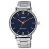 Casio Quartz Watch Navy Metal Band Overseas Model Men's MTP-VT01D-2B [Used]