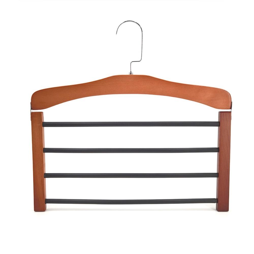 

Traceless Pants Hanging Anti Slip Pants Rack Storage Organizer Multi-layer Flat Hook Scarf кофейный