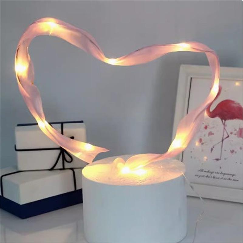 NetizenINS Flowing Colored Ribbon Cake Decoration for Valentine's Day
