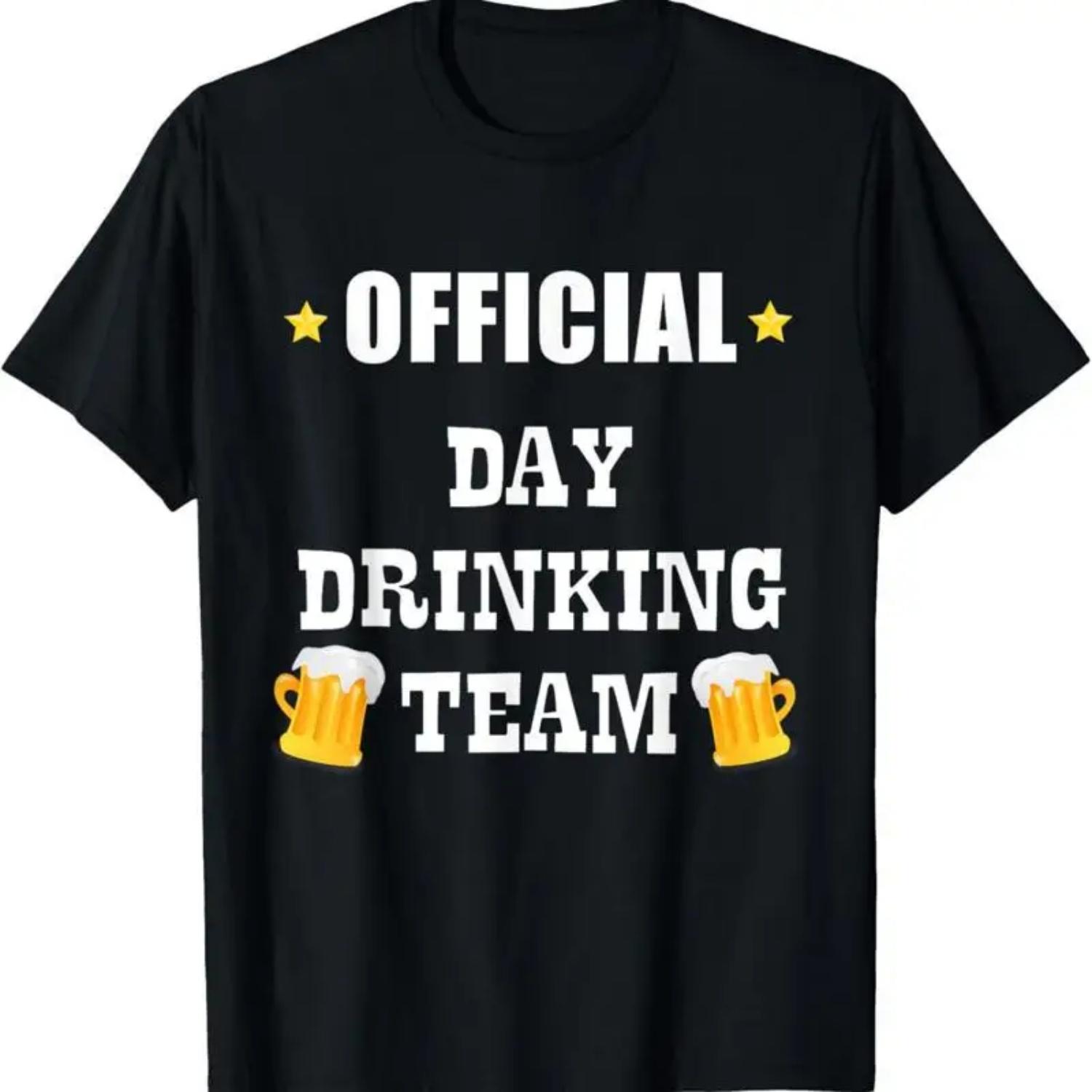 Official Day Drinking Team T Shirt Beer Liquor Alcohol S чёрный