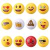 Cute Emoji Novelty Practice Golf Balls Toy Kids Gifts for Outdoor Field Playing Random