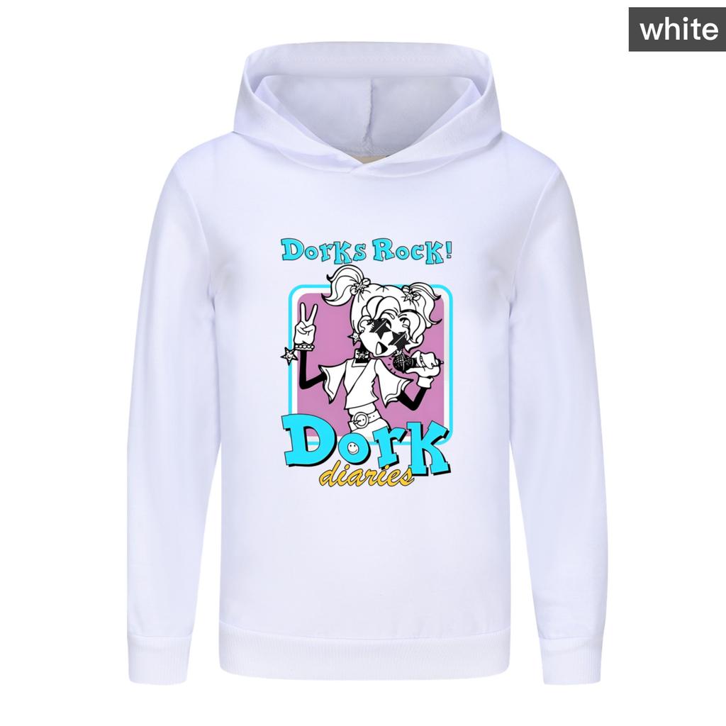 Girls Versatile Printed Comfortable Hooded Sweater Casual Loose Hoodies Sweatshirts Girls