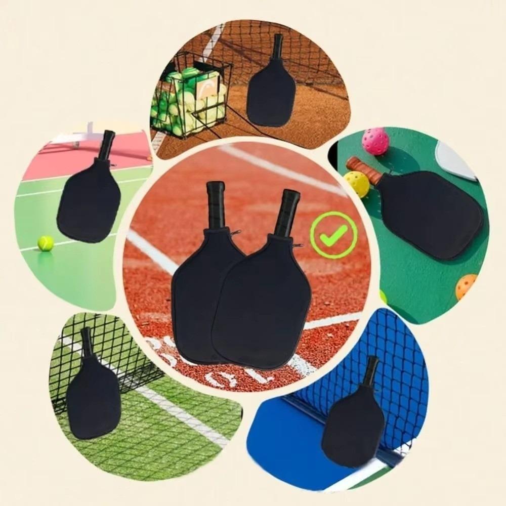 With Zipper Pickleball Paddle Cover Soft Texture Pickleball Racket Bag  Portable Use