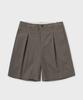 NONBLANK Wide Fit Linen Half Pants_Mocha