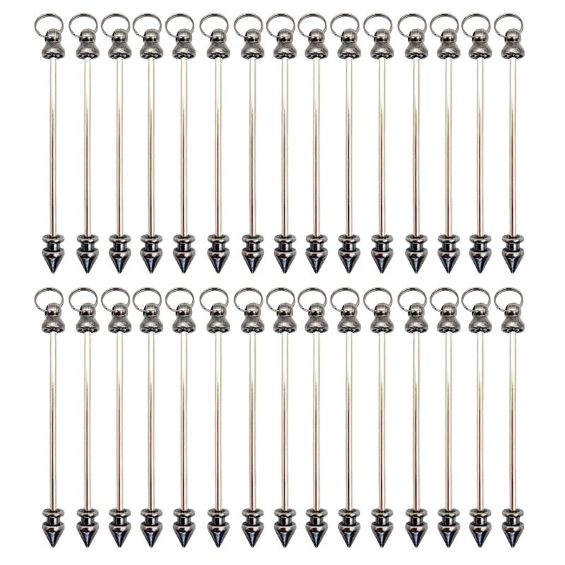 

Set of 30 Long Stick Pendant Findings Metal Stick Pendants for Artistic Jewelry Making Necklace Earring Craft Supplies