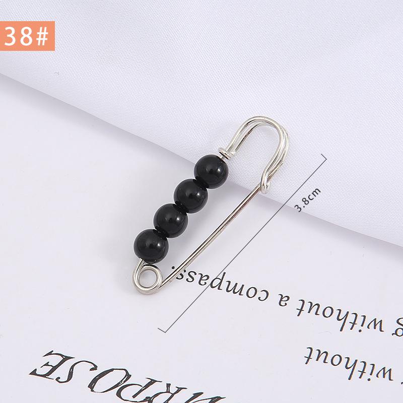 Pearl Anti-Exposure Brooch: Women's Waist-Cinching Pin & Clothing Decoration