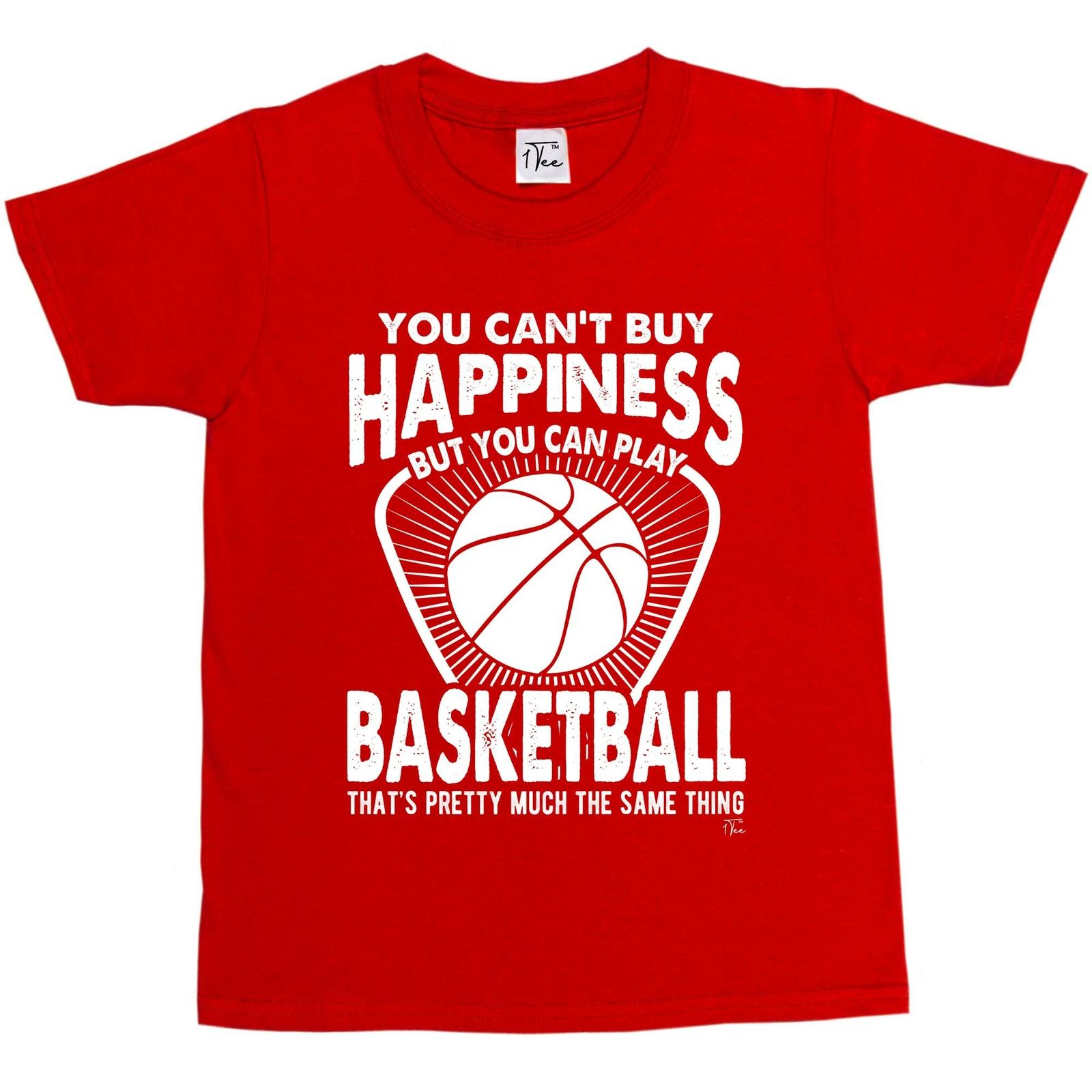 1Tee Kids Girls You Can t Buy Happiness But You Can Play Basketball T-Shirt XXL