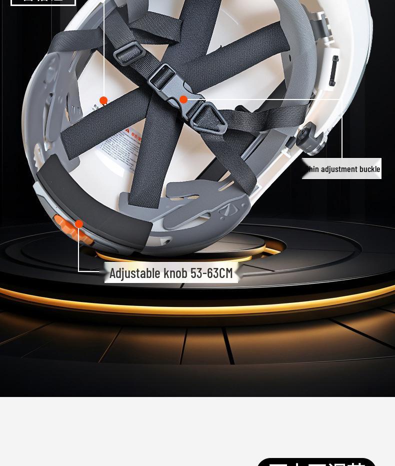 Multifunktionell skyddshjälm med skyddsglasögon, Andningsbar & Hållbar ABS, Nationell Standard, Anpassad Logotyp