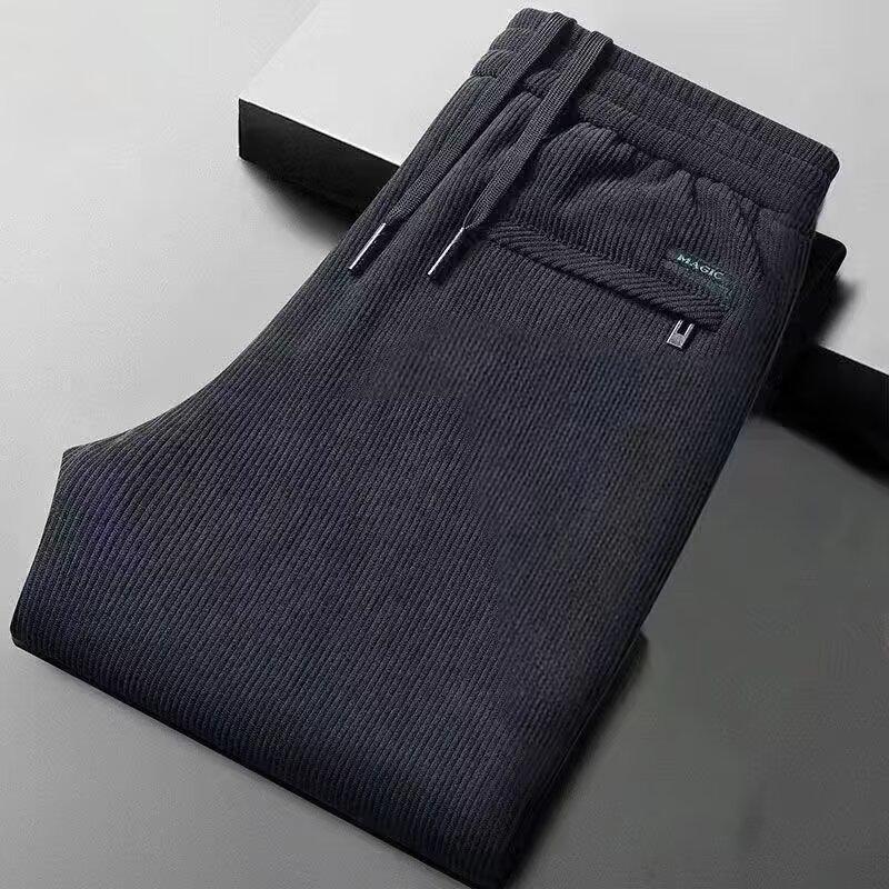 

New loose casual pants men s trend versatile pants summer thin pendant wide-leg pants 5XL темно-серого