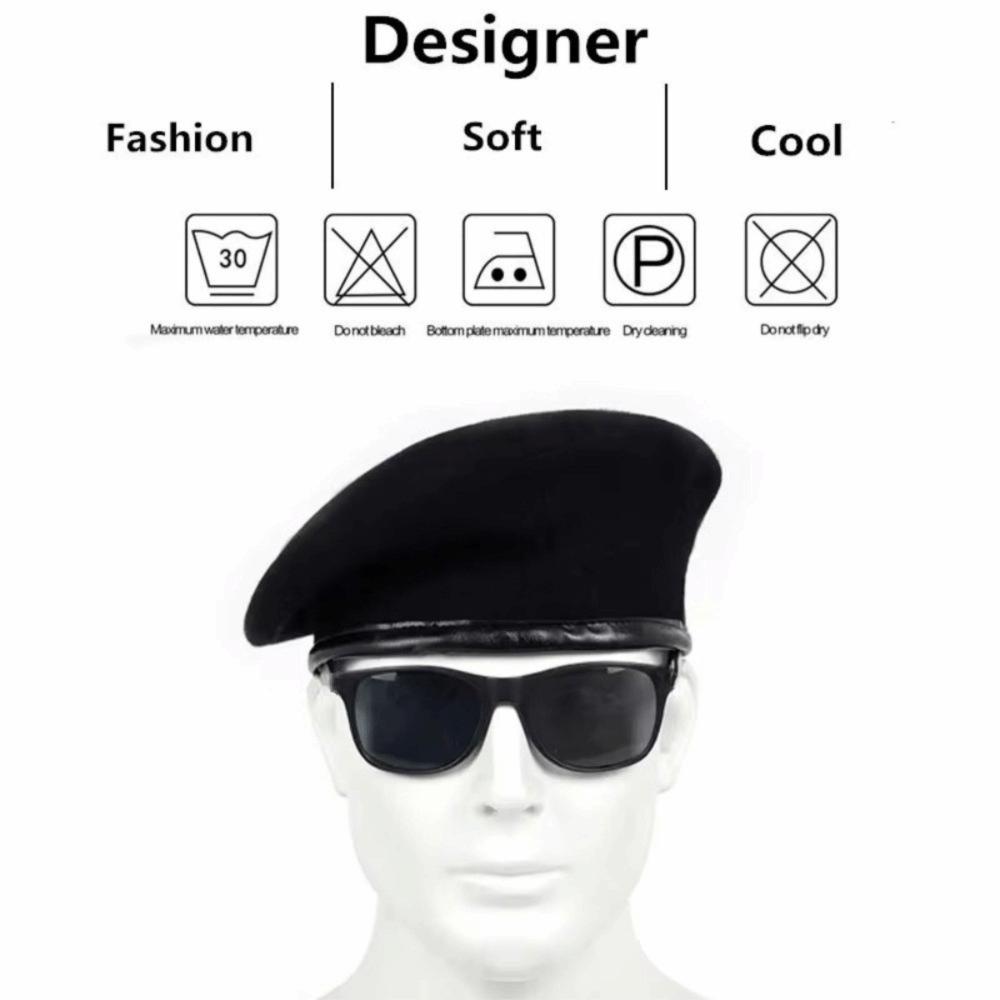Solid Color Hip Hop Cap Woolen Cloth Flat Caps Unisex Painter's Hat