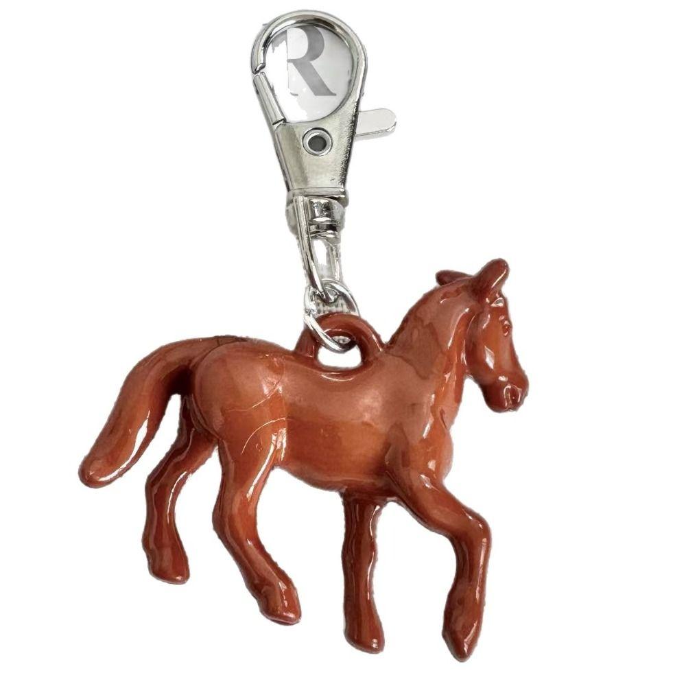 Creative Horse Pendant Keychain Mini Car Key Chain Fashion Backpack Pendant  New Year Gift