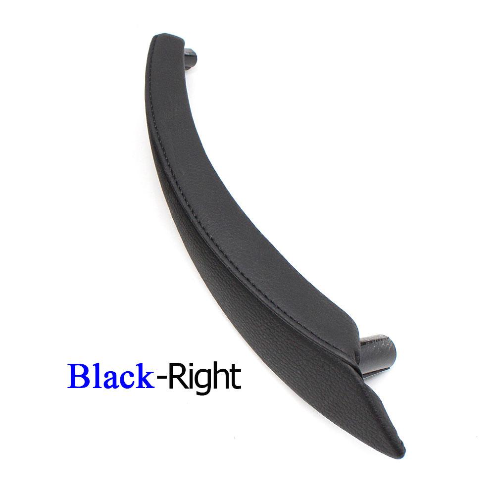Inner Car Black Beige Left Right Passenger Door Pull Handle Leather Cover Trim Replacement For BMW X5 X6 E70 E71 E72
