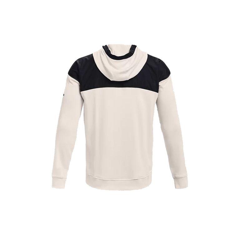Under Armour Rival Terry Amp Casual Sports Zip Hoodie Men Outerwear Ivory-White 1361595-112