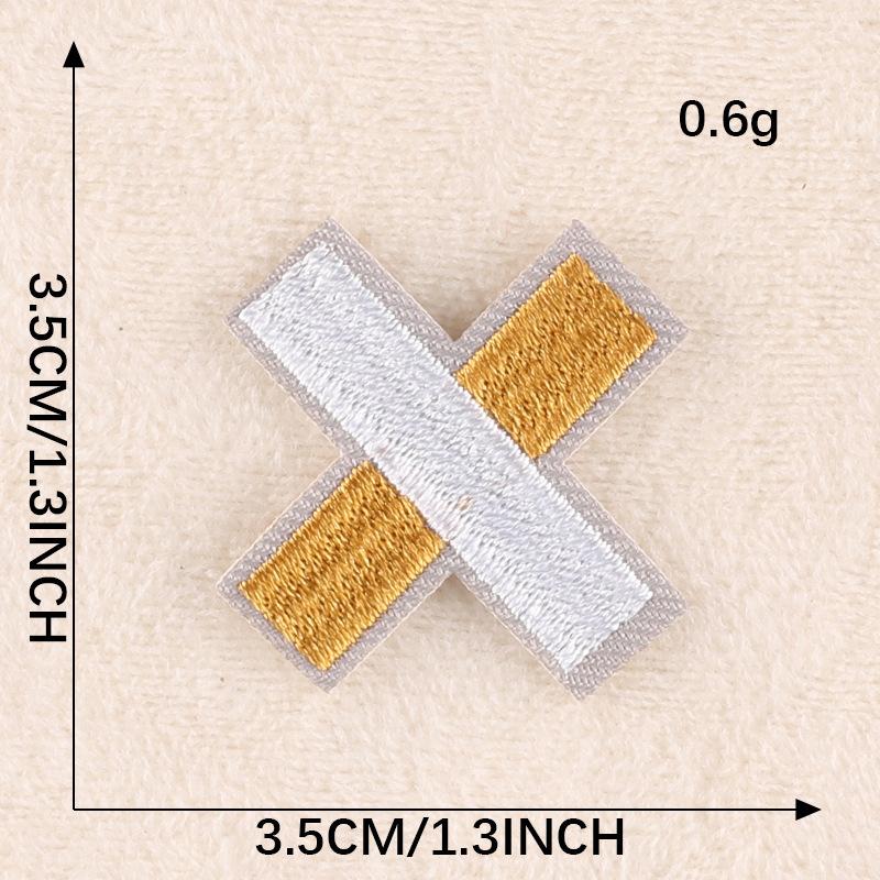 Duoku English Alphabet Cloth Sticker Computer Embroidery Label Small Patch Clothing Textile Accessories Embroidery Sticker