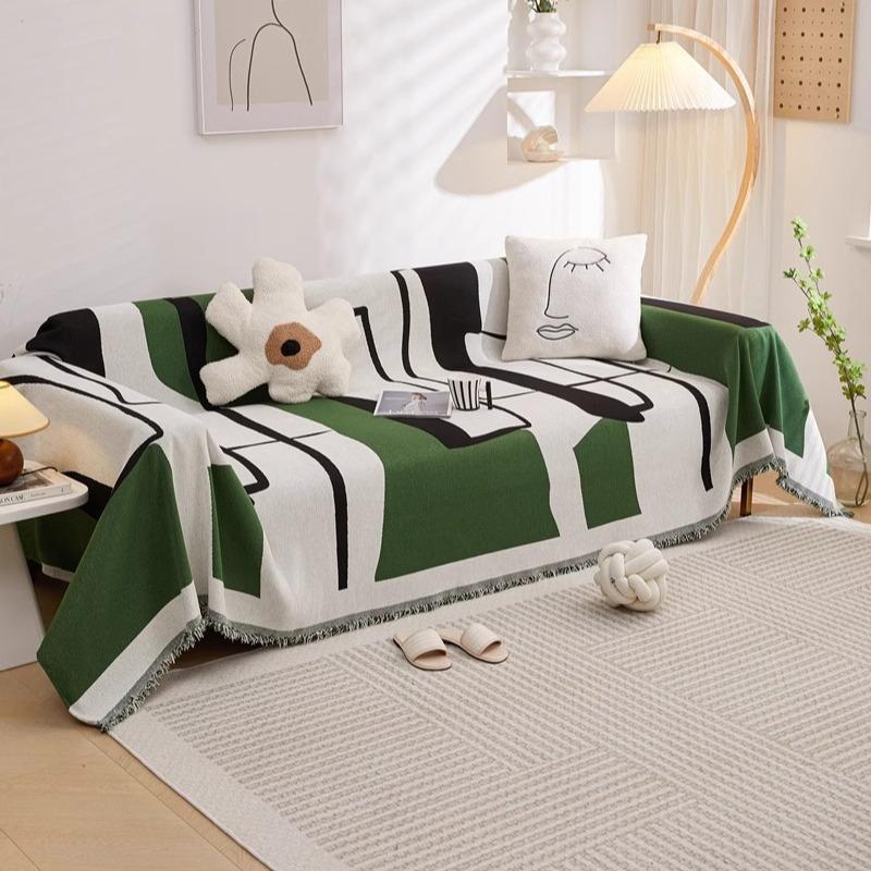 Prosop de Sofa Gros din Material Chenille Simplu Modern Geometric Husă de Sofa All-Inclusive Pânză Husă Universală Anti-Zgârieturi